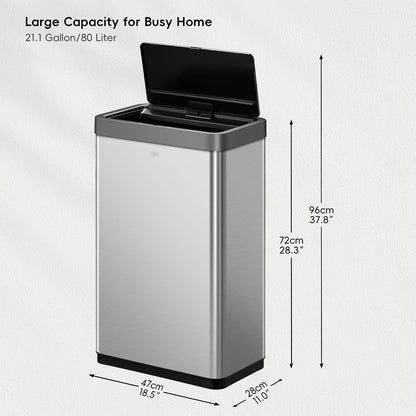 EKO Mirage X Bote de Basura para Cocina 80 L con Sensor