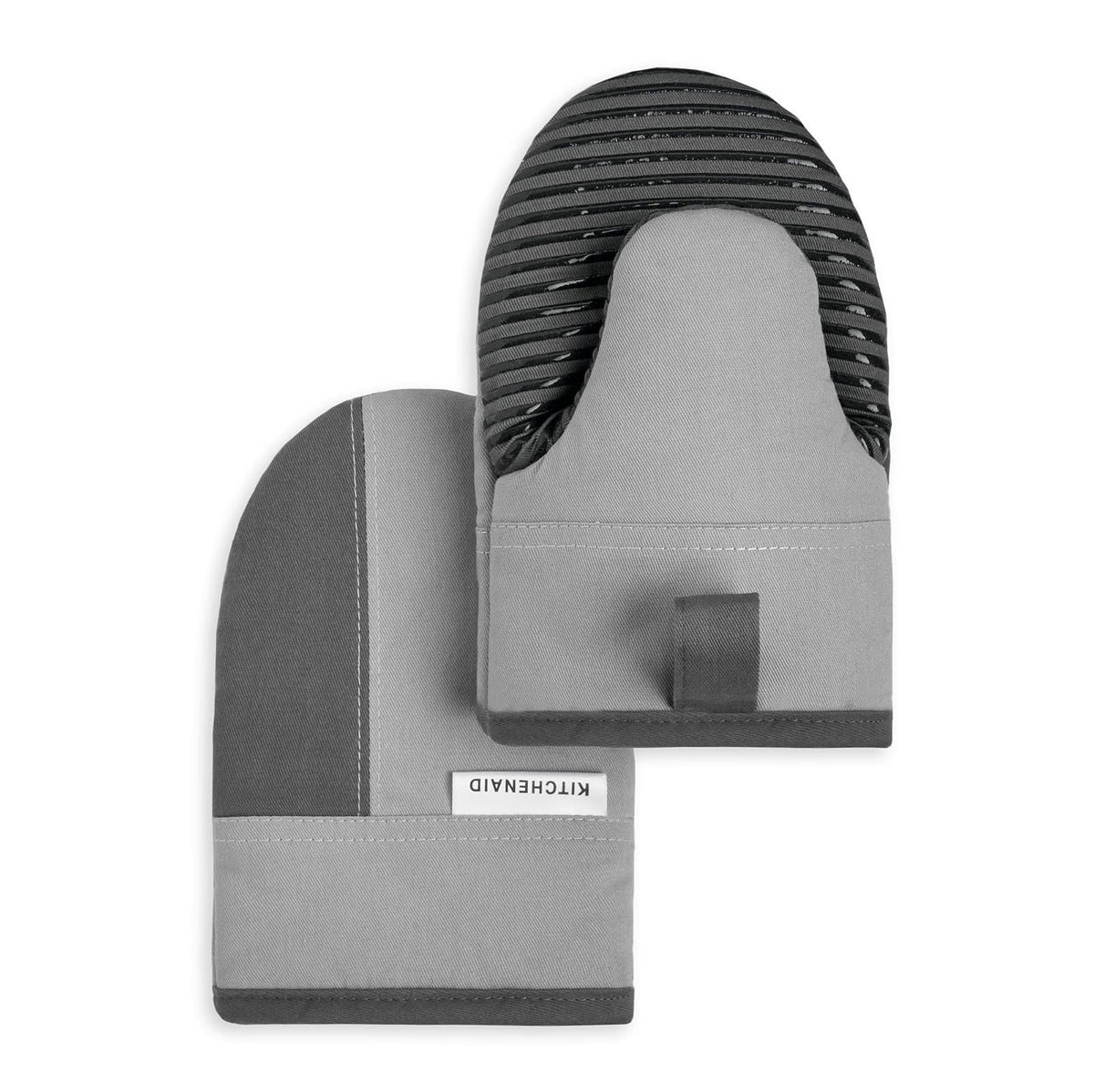 KitchenAid Juego de 2 Manoplas Antideslizantes para Horno - 5.5"x8" - Cool Grey - Frost Grey