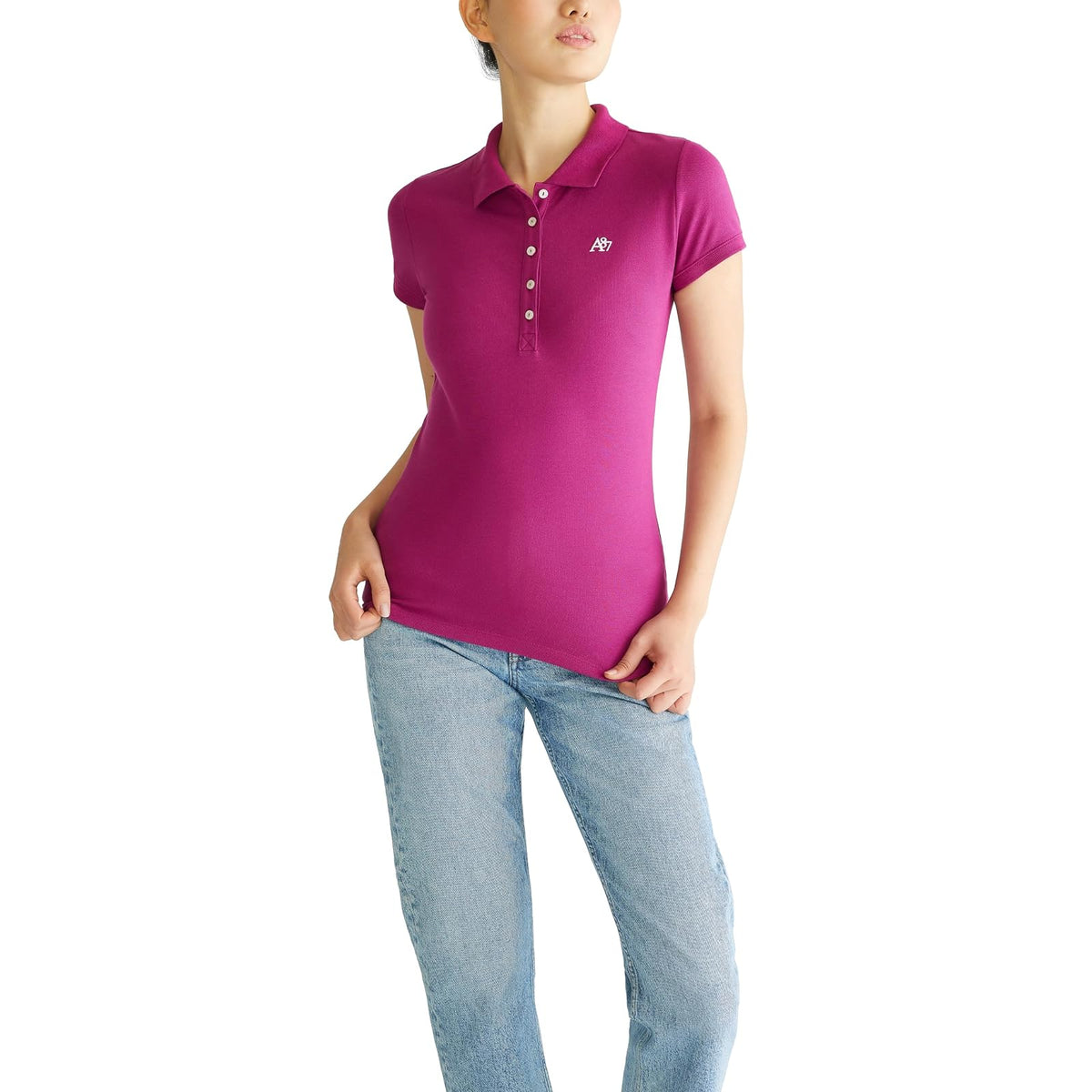 Aéropostale Polo Aero Solid para Mujer - XXL - Bayas de Boysen