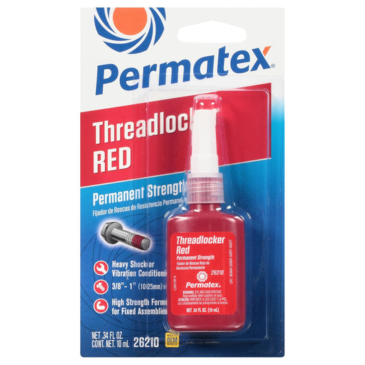 Permatex Adhesivo Anaeróbico Threadlocker Rojo 26210 Gotero 10 ml
