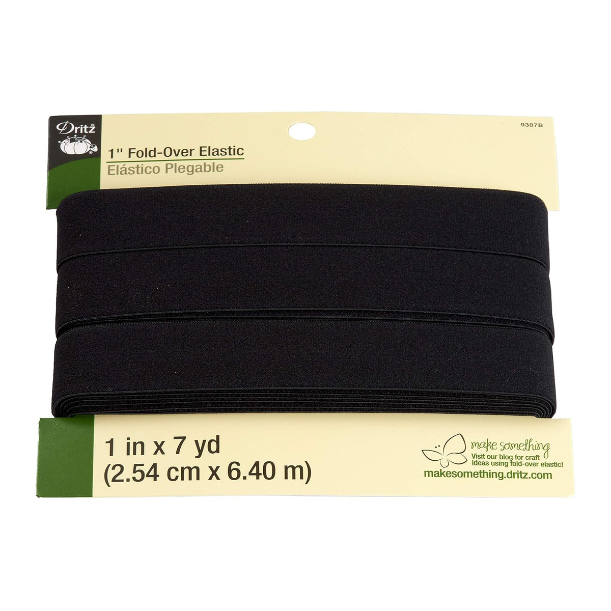 Dritz Plegable Elástico 1'X7yd-Negro