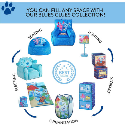 Nickelodeon Blues Clues - Cesta desplegable con asas de transporte duraderas, 21 pulgadas de alto x 13.5 pulgadas de ancho x 13.5 pulgadas de largo
