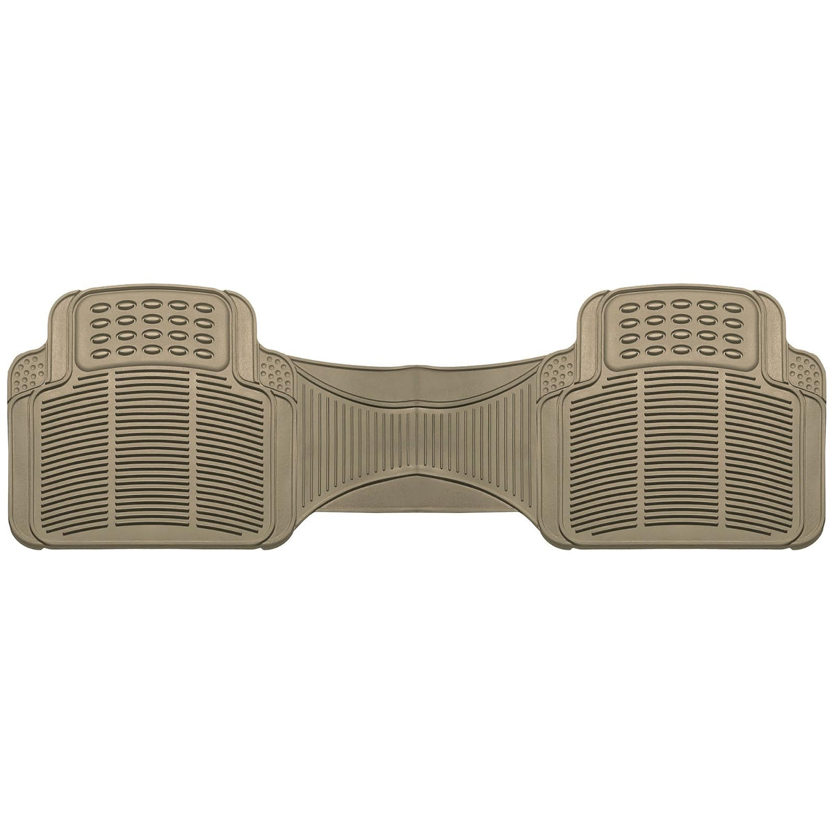 FH Group Alfombrillas de Goma Traseras Universales para Auto, Gris - Beige