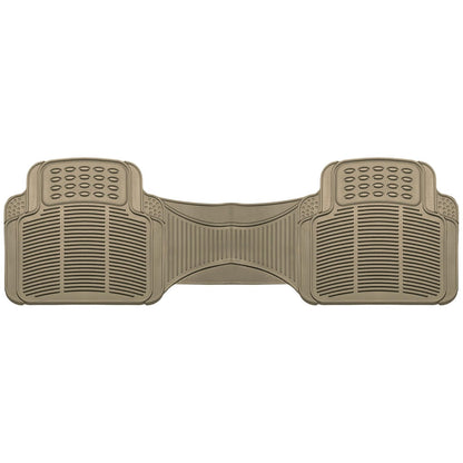 FH Group Alfombrillas de Goma Traseras Universales para Auto, Gris - Beige
