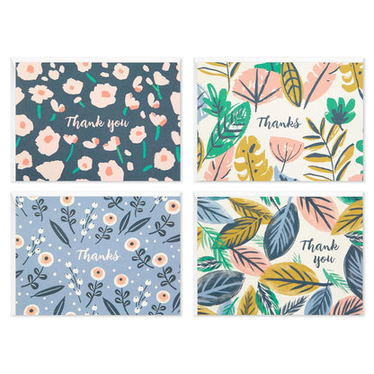 Hallmark - Surtido de tarjetas de agradecimiento, flores pintadas (48 tarjetas con sobres para baby shower, despedidas de soltera, bodas, todas las ocasiones)