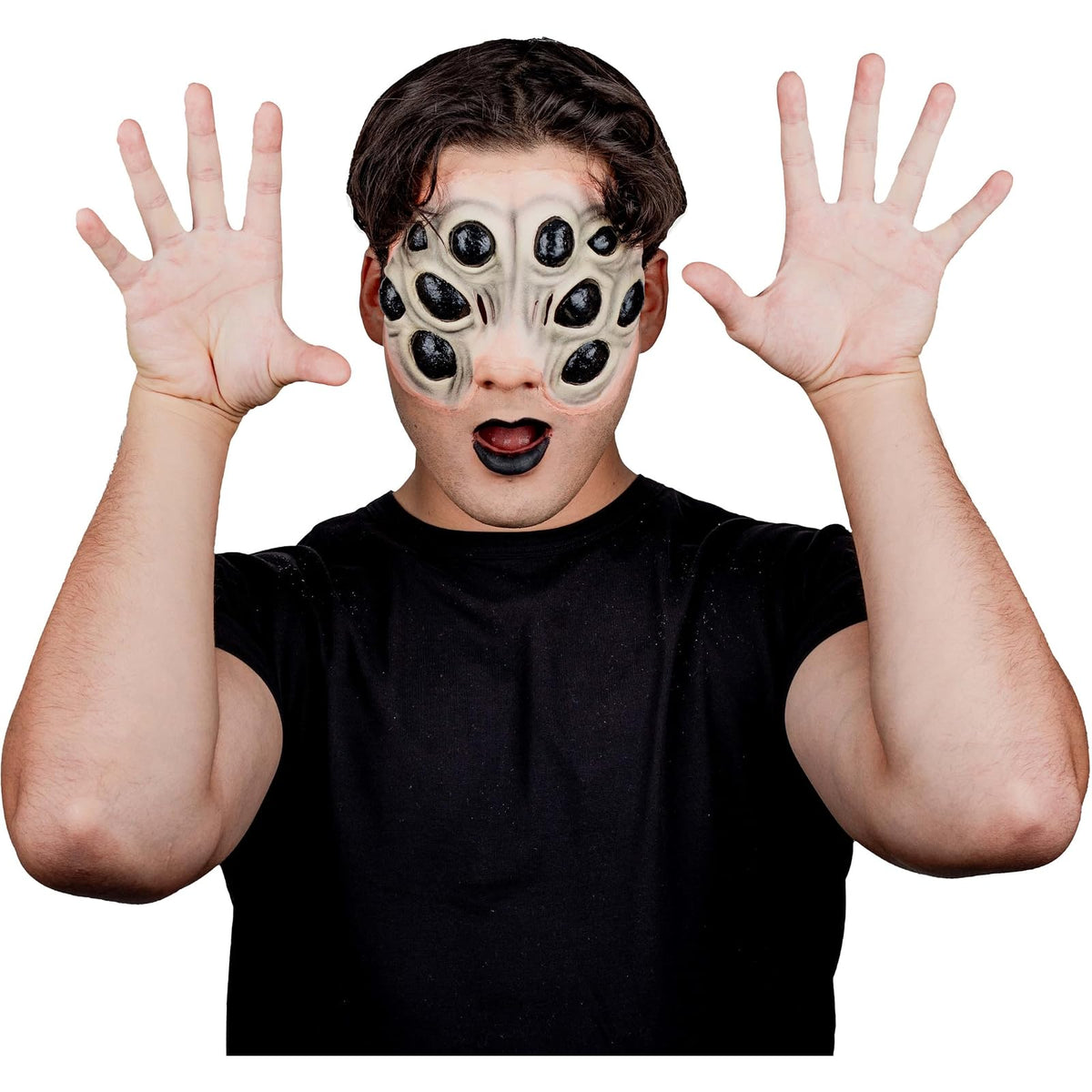 Ghoulish Productions Aplicaciones De Látex Reptilian Dark Eyes, Efectos para Cosplay Ojos Oscuros Reptilianos FX para Disfraz, Protesis Ojos Alien ideal para Disfraz Halloween y Fiestas Temáticas