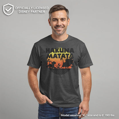 Disney Camiseta gráfica Lion King Gang Hakuna Matata Sunset Camisa para para Hombre