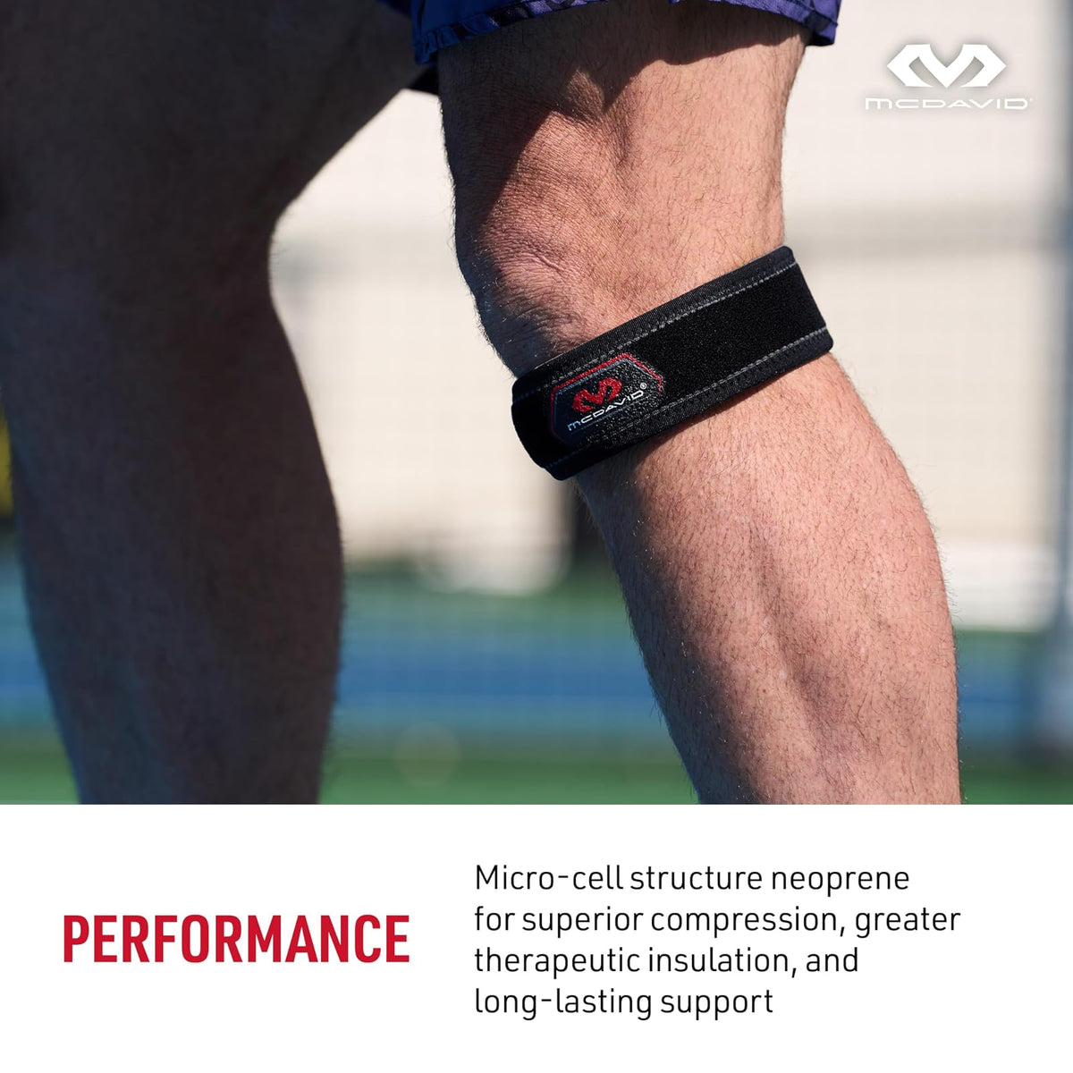 Mcdavid Correa de Apoyo para la Rodilla, Alivio del Dolor de tendón rotuliano, tendinitis, Correa para la Rodilla, Corredores de Rodilla, Ajustable para Hombres y Mujeres