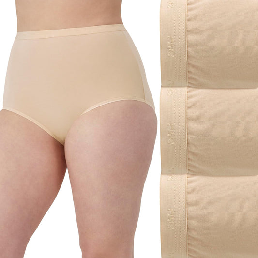 Bali Calzoncillos de algodón elástico, Calzoncillos de Corte Completo, Bragas de Cobertura Completa, Paquete de 3 Ropa Interior Mujer