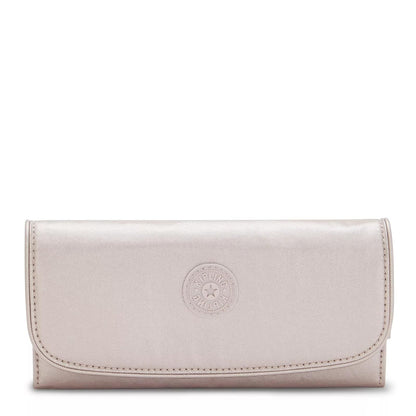 Kipling Money Land portafolios RFID para mujer - Talla Única - Brillo metálico.
