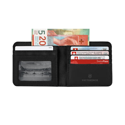 Victorinox Travel Essentials Billetera Doble Pliegue, Negra | Protección RFID