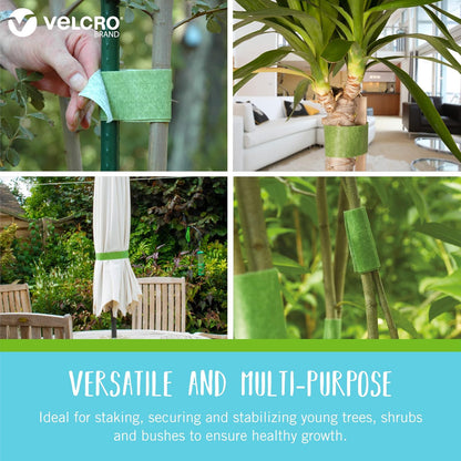 Corbatas ONE-WRAP de la marca VELCRO | Soportes para árboles y plantas para un crecimiento efectivo, los fuertes apretones de jardinería son reutilizables y ajustables | Corte a longitud, 5.5 m x 5