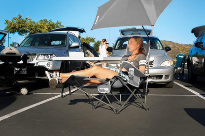 Sport-Brella - Silla de Playa con Paraguas Ajustable UPF 50+, Color Gris