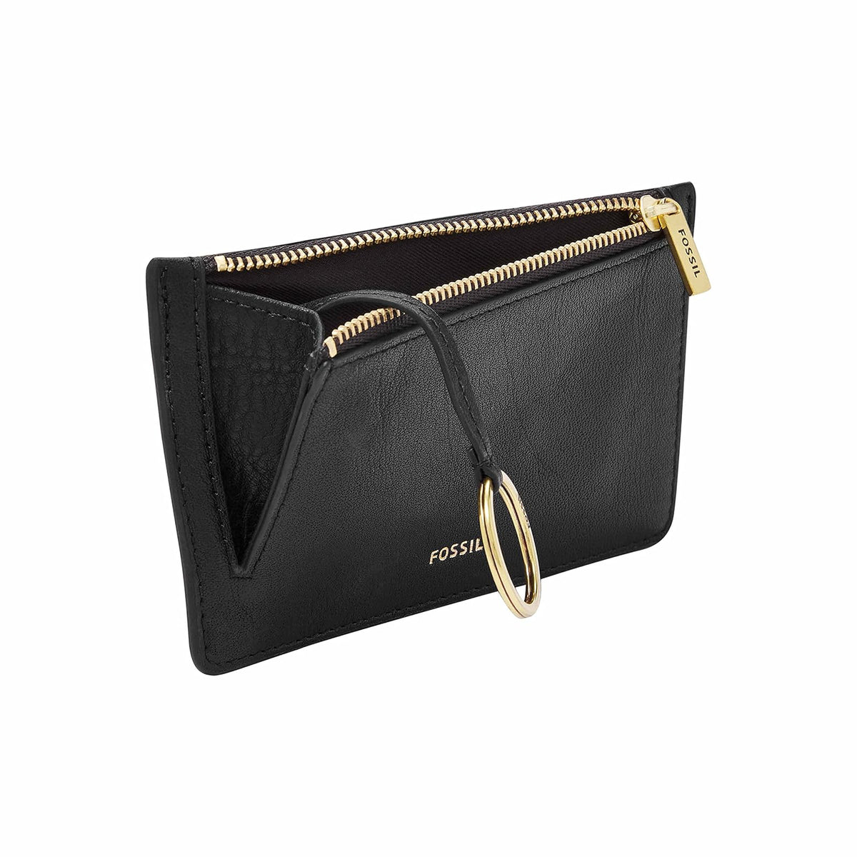 Fossil Logan - Moneda con cierre, color negro