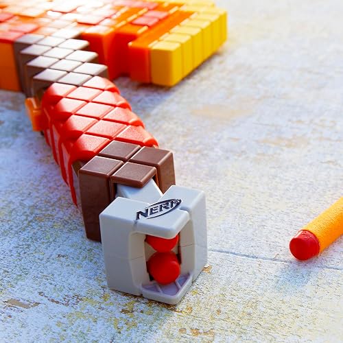 NERF Lanzador Minecraft Firebrand Hacha 6 Dardos