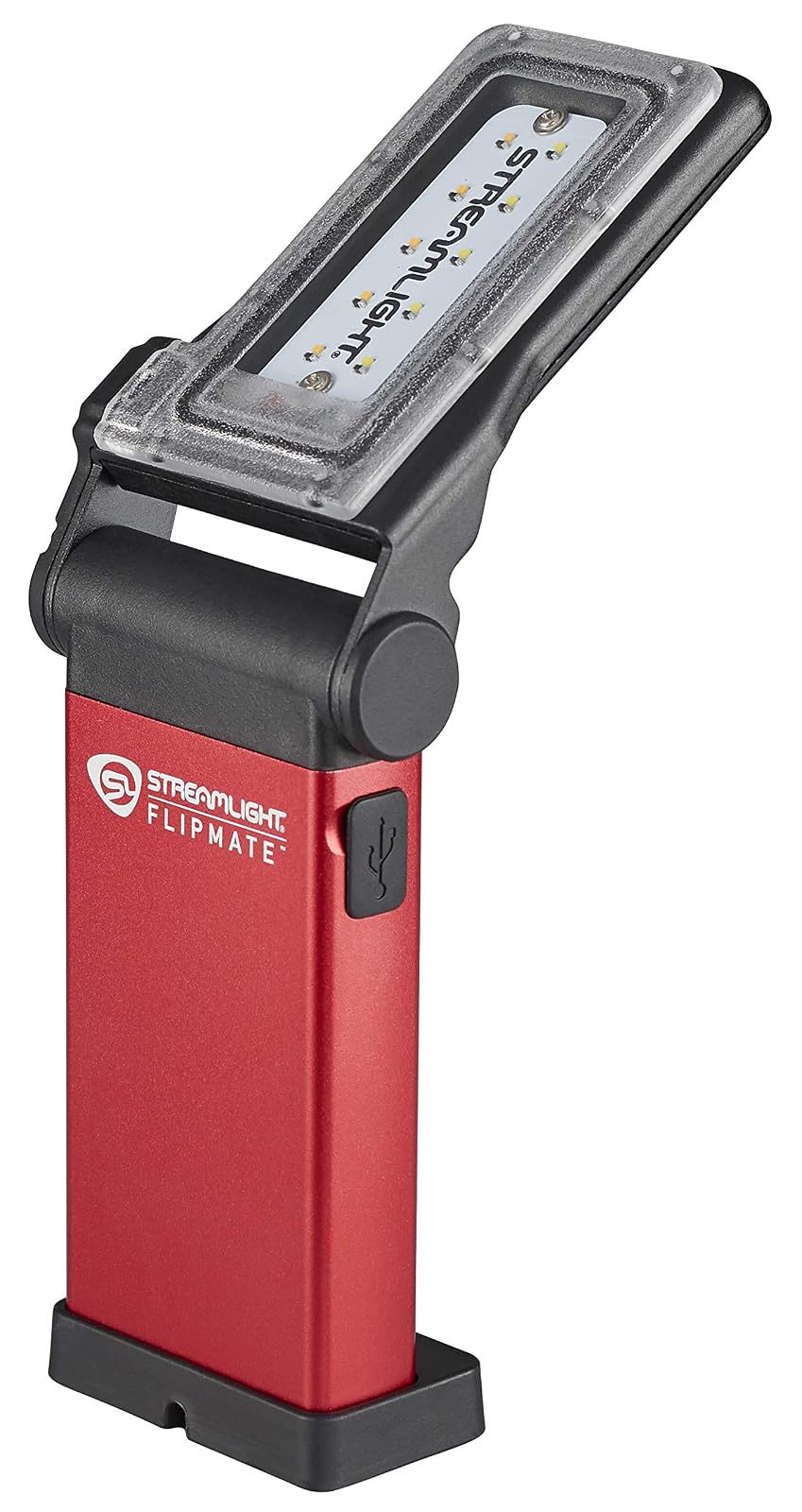 Streamlight 61501 Flipmate USB Rechargeable Multi-Function Compact Work Light, Red