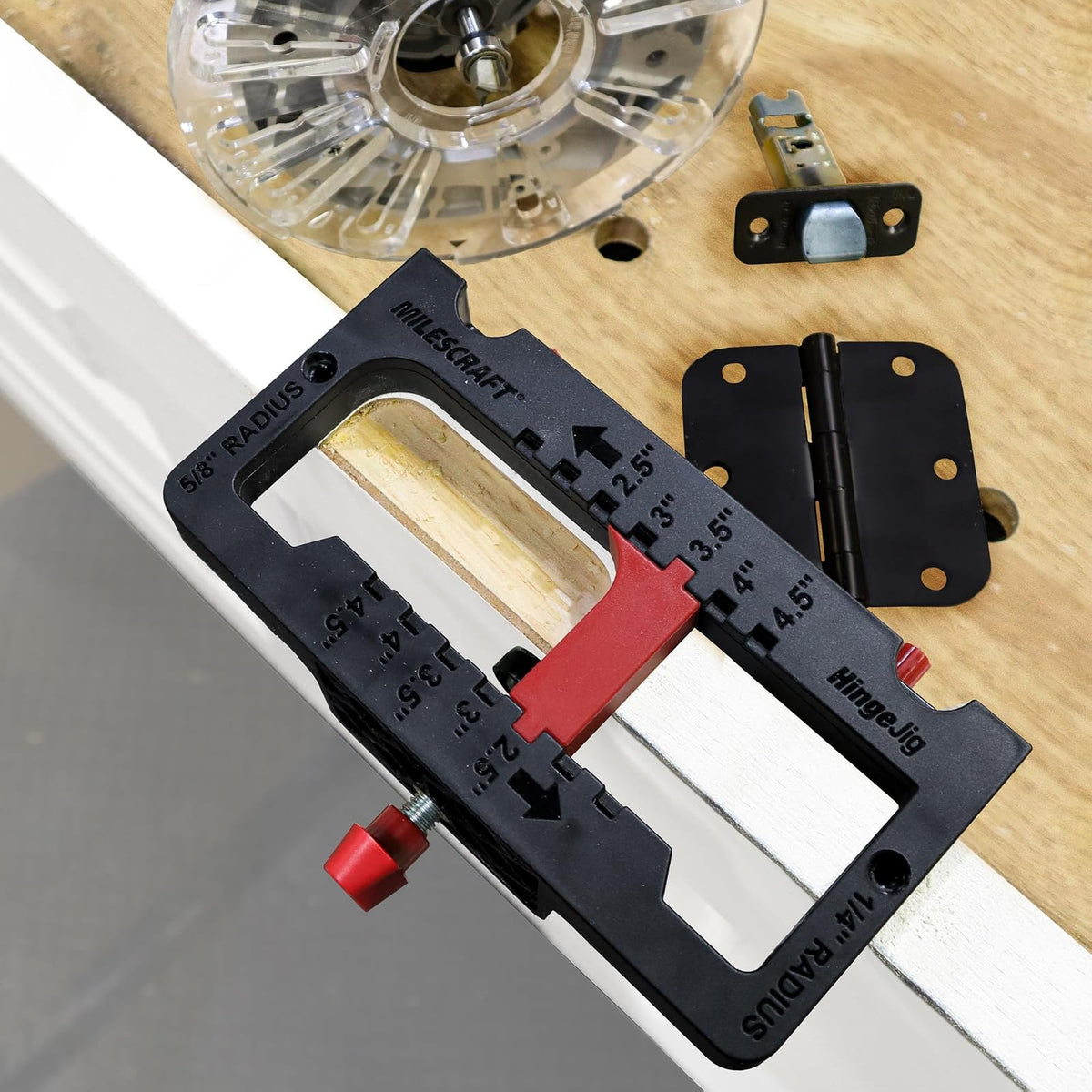 Milescraft 1226 Bisagra – Bisagra para Puerta de Bisagra de Bisagra 1226 Mortaja de 2.5" a 4.5" Juego de Montaje de Bisagra para Puerta Estándar
