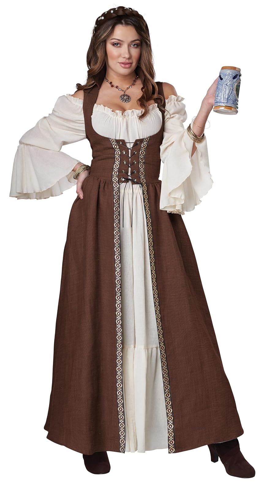 California Costumes Disfraz medieval para adulto (café), pequeño/mediano