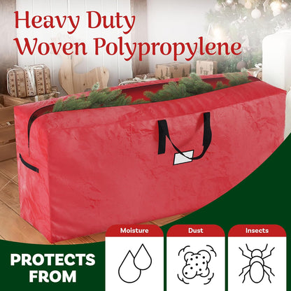 Elf Stor Premium Bolsa para arbol de navidad, Rojo, 64.5 x 30.5 x 15 pulgadas