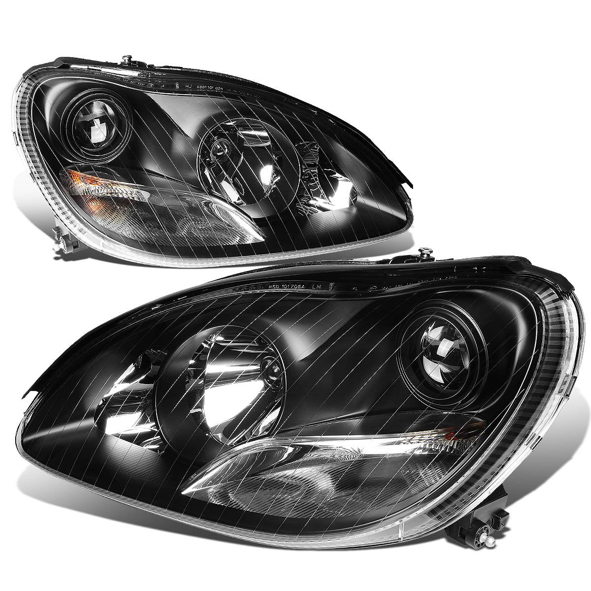 DNA Motoring Conjunto de Faros Delanteros, Lado Conductor y Pasajero - HL-HPL-W22000-BK