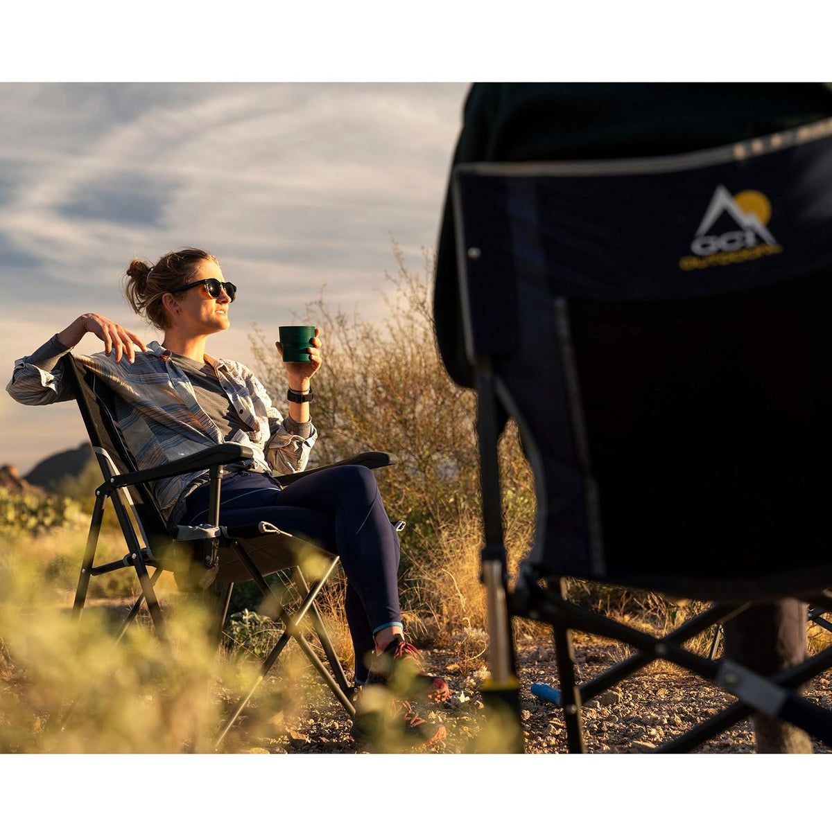 GCI Silla Eazy para Exteriores, Silla Plegable de Camping para Adultos