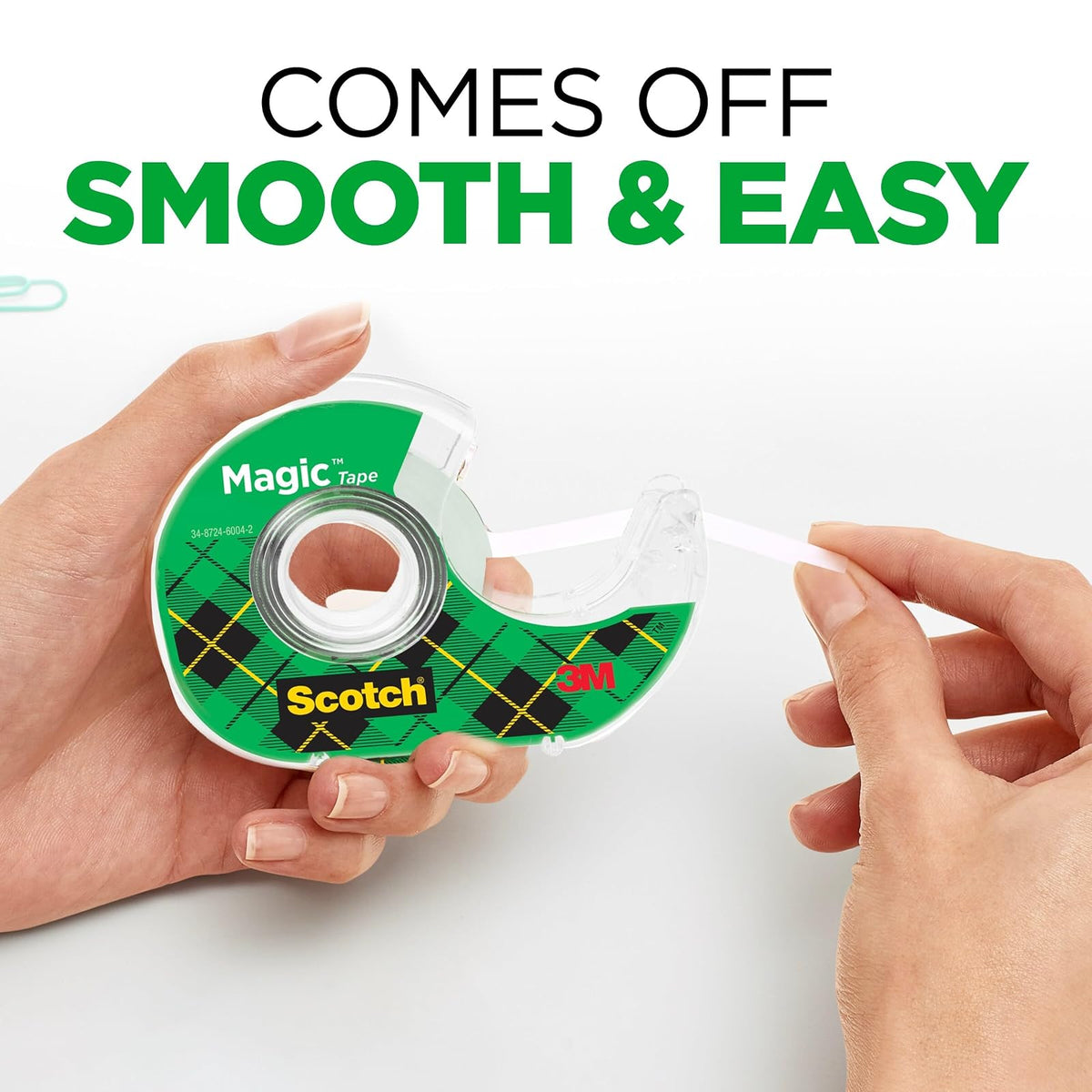 Scotch Magic Tape y dispensador de, 3/10,2 x 1.651 cm, 6-Pack (6122)