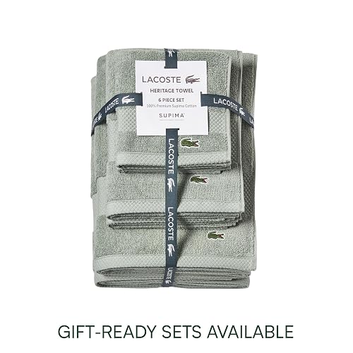 Lacoste Heritage Supima - Tapete de algodón para Tina de Aloe, 21 x 31 Pulgadas