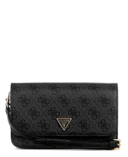 Guess Noelle II Bolsa Crossbody con Solapa para Mujer - Talla única - Coal Logo