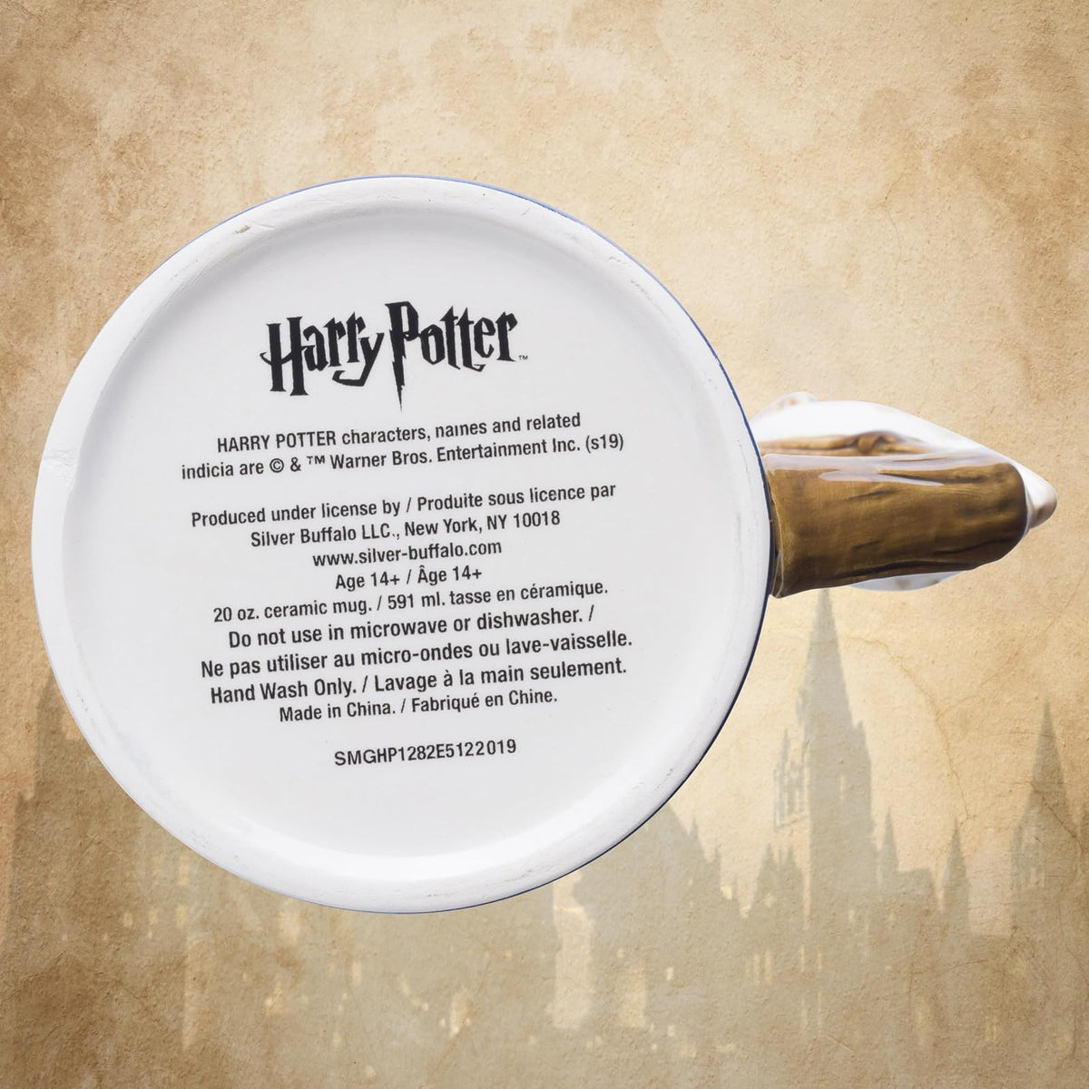 Silver Buffalo Harry Potter Hogwarts House - Taza de cerámica con mango en forma, 597 ml, color azul