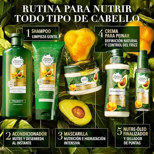 Herbal Essences Crema para peinar rizos Nutre e Hidrata Pequi 300 ml
