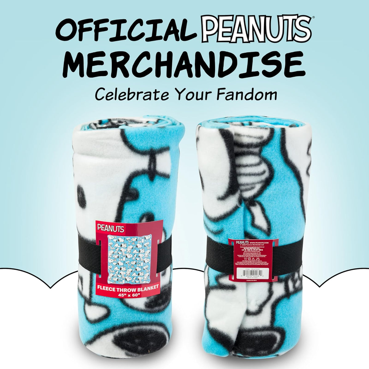 Silver Buffalo Peanuts Snoopy Multi Pose Expression - Manta de Forro Polar de 45 x 60 Pulgadas, Suave y acogedora, 180 g/m²