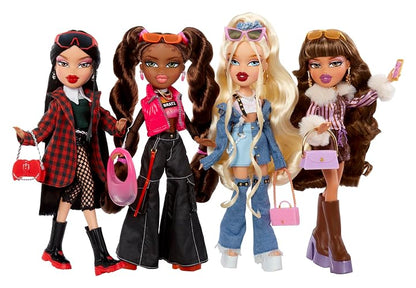 Bratz Alwayz Muñeca Cloe - Estilo Vaquero con Chaqueta y Falda Denim, Tacones de Plataforma, 10 Accesorios Incluidos como Teléfono, Maquillaje, Bolso y Póster Exclusivo - Edad 6+ Años
