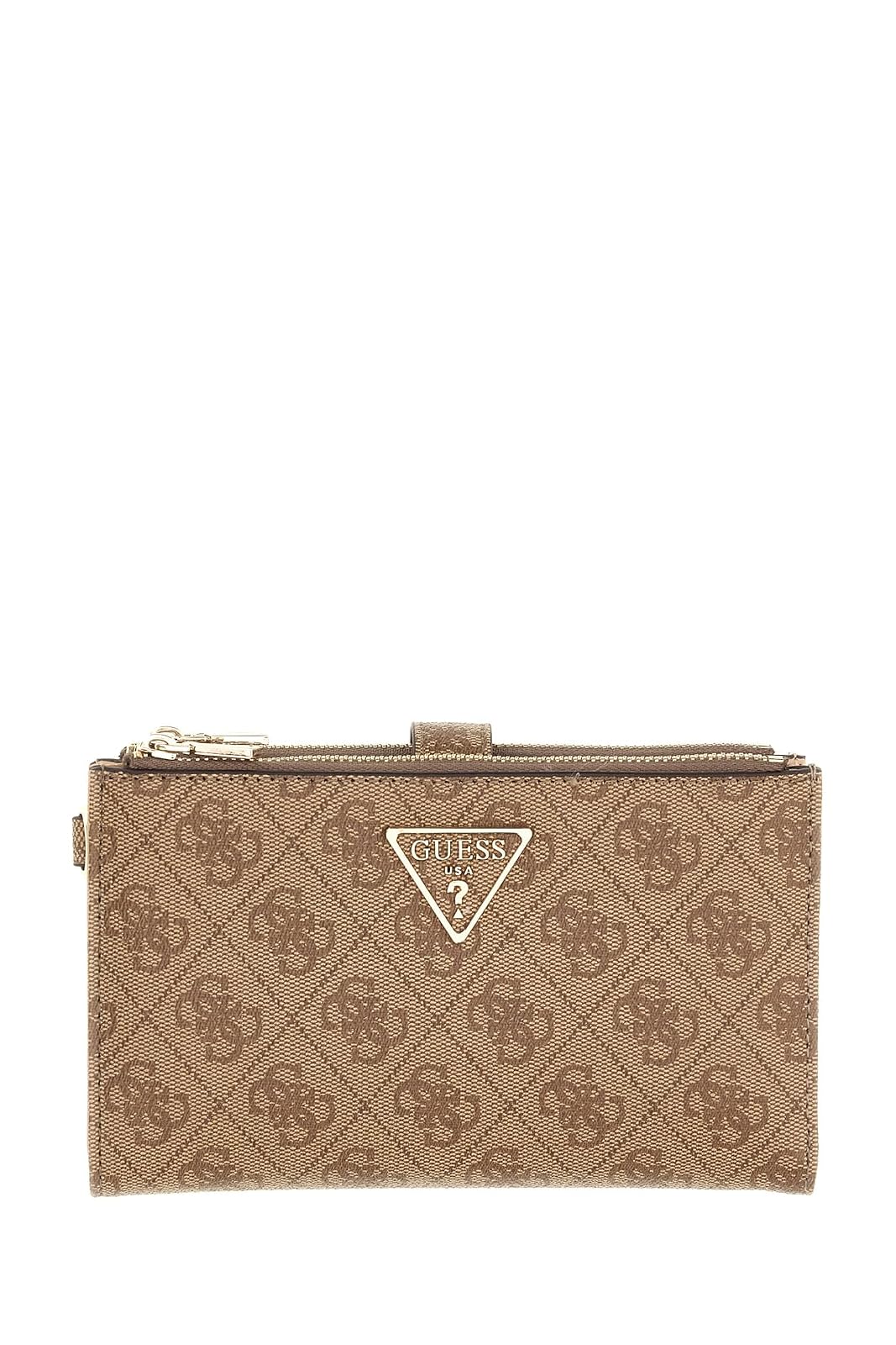 GUESS Laurel II portafolios organizadora con doble cierre, logotipo de Latte, Logotipo latte, Talla unica - Talla Única - Logotipo latte