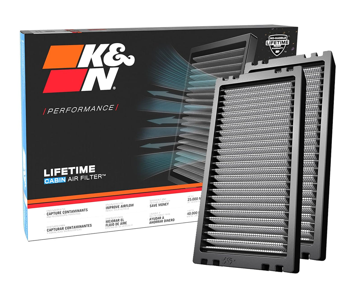 K&N Filtro de Aire de Cabina Premium, Lavable y Reutilizable - VF1001