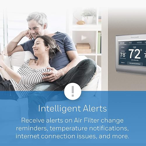 Termostato Wi-Fi Smart Color programable 7 días Honeywell Home | RTH9585WF1004 programable para 7 días, visualización táctil, Energy Star, Alexa Ready