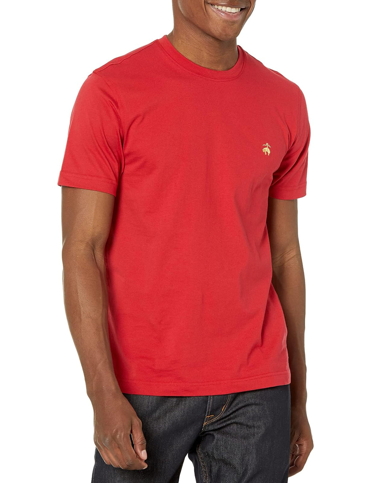 Brooks Brothers Playera de Manga Corta de algodón Supima con Logotipo de Cuello Redondo Camiseta para Hombre