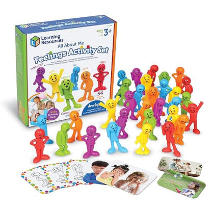 All About Me Feelings Activity Set, Juegos de Aprendizaje Socio-Emocional, Juegos de Comunicación para Niños, Juguetes de Emociónes, Juguetes de Sentimientos para Niños, 54 Piezas Mayores de 3 años