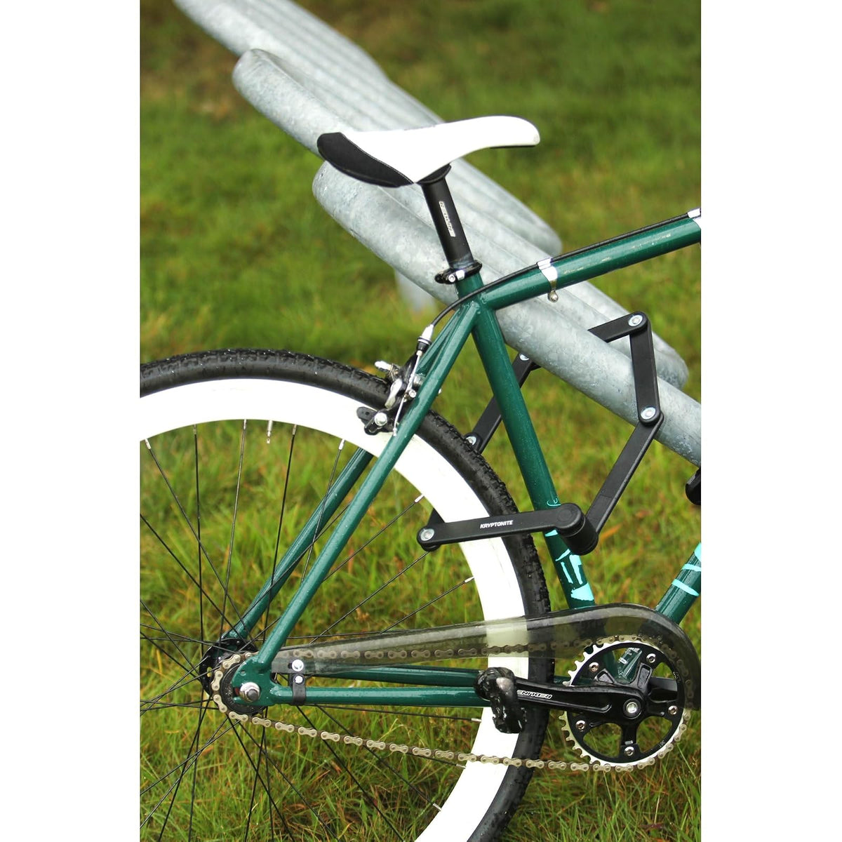 Kryptonite - Candado plegable para bicicleta, compacto, ligero, de alta seguridad, antirrobo, plegable, con 2 llaves y soporte para eléctricas, scooter, de montaña, 88,4 cm