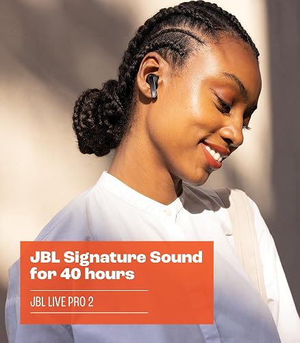 JBL Live Pro 2, NC Audífonos Inalámbricos Bluetooth, Drivers de 11mm, Reproducción 40 Horas, Resistentes al Agua y al Sudor IPX5 - Azul