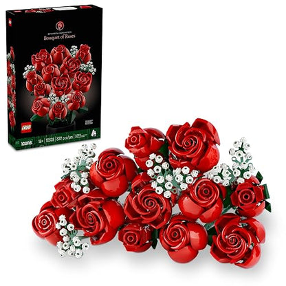 LEGO Ramo de Rosas - Model Kit de Construcción para Adultos, Años 18+ - Flores Artificiales Decoración para Hogar - 10328