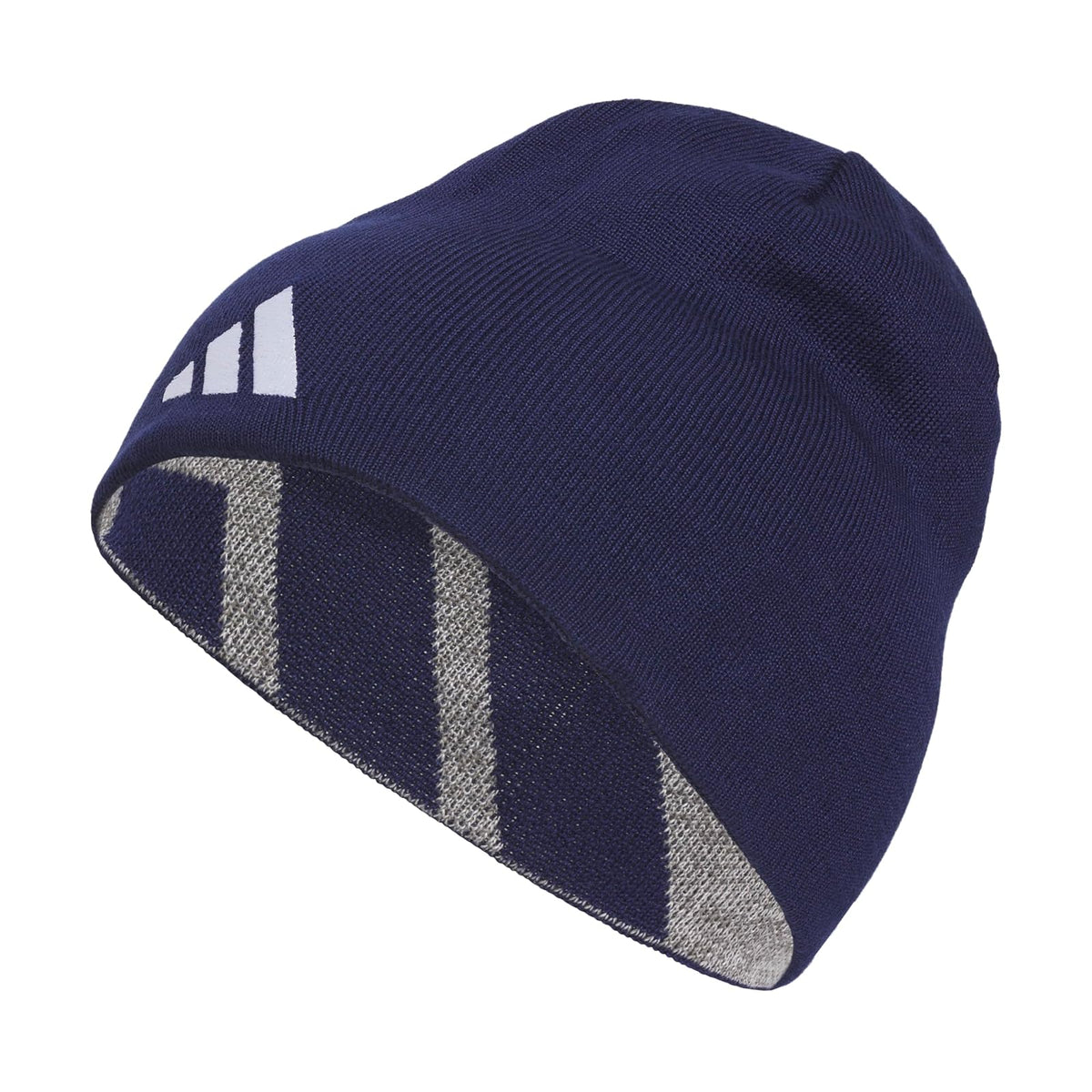 adidas Reversible Skully Beanie, Standard Fit Skull Cap/Hat for Winter Gorro para Clima frío Hombre - Talla Única - Azul oscuro - Gris Cuatro grises Dos - Blanco - Skully