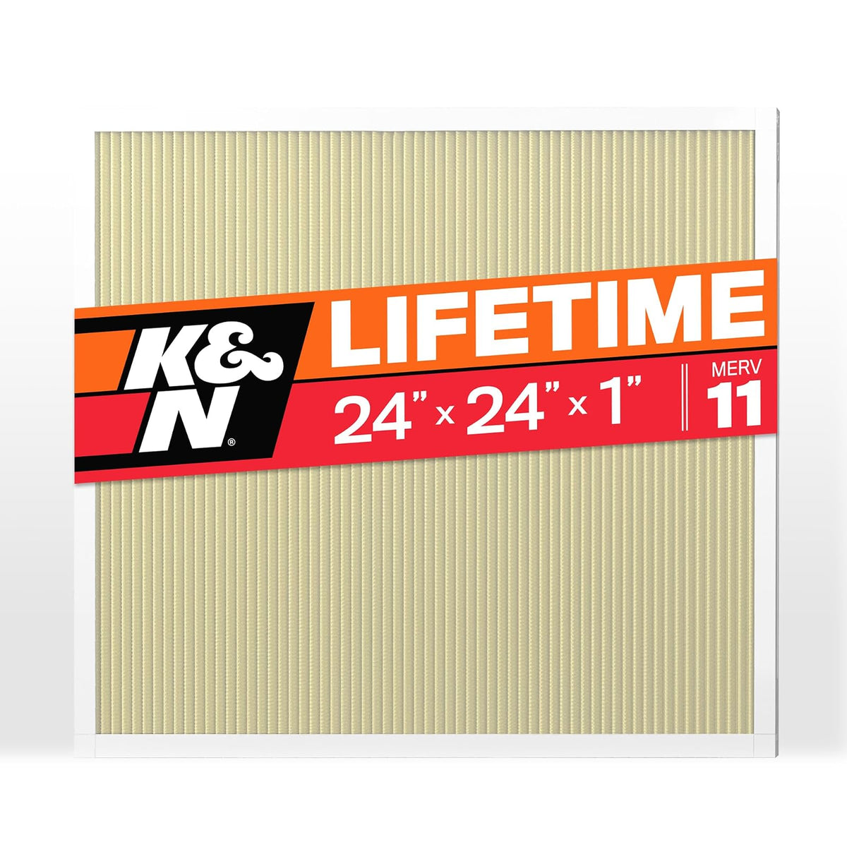K&N - Filtro de aire para horno HVAC 24 x 24 x 1, dura toda la vida, lavable, Merv 11, el último filtro HVAC que comprarás, respira de forma segura en casa o en la oficina, HVC-12424