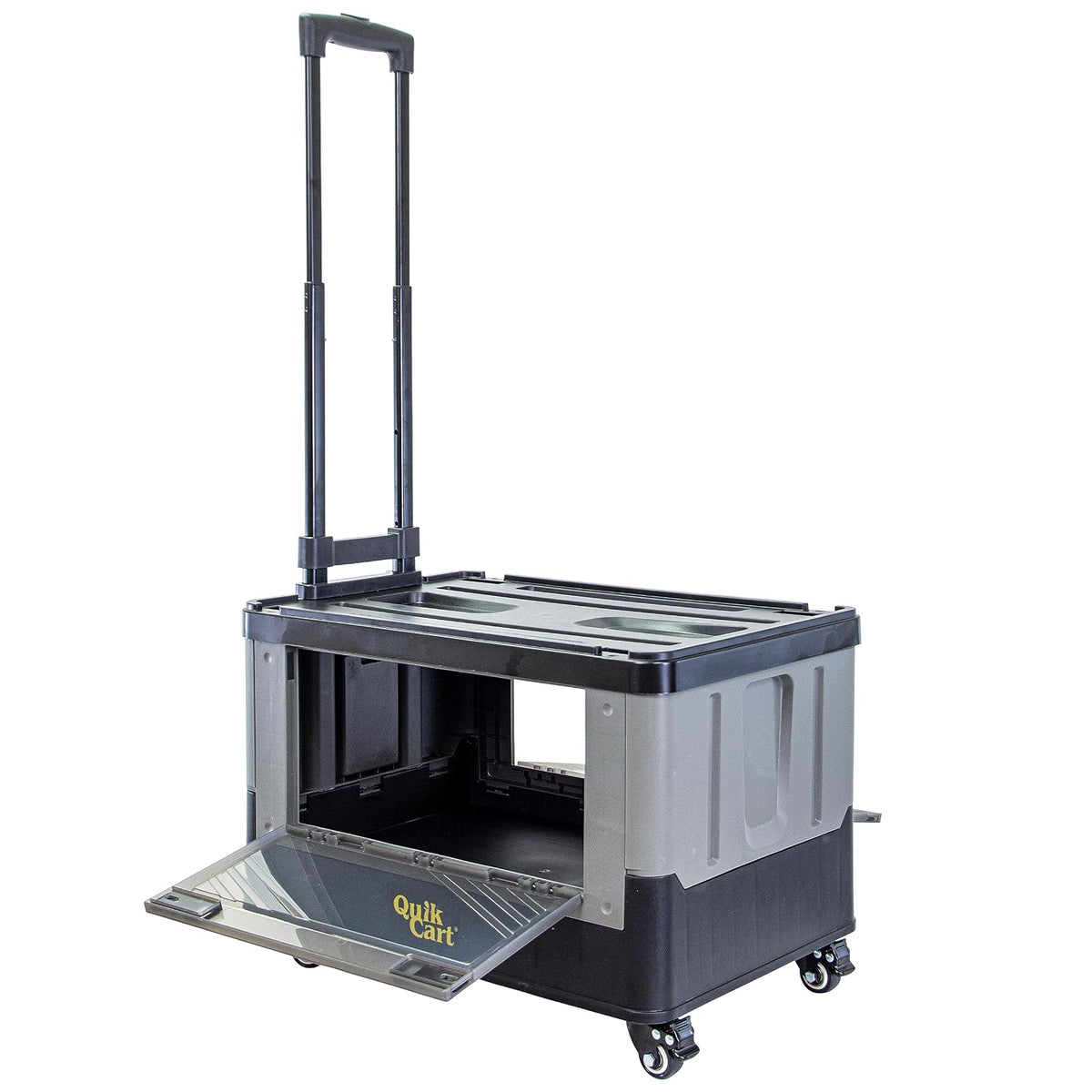 dbest Products Quik Cart Carro Plegable con Ruedas, Capacidad 80 lb - Extendido - Negro