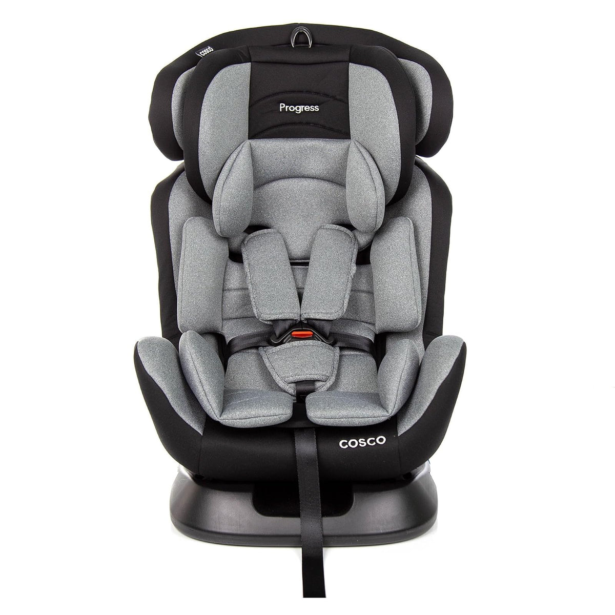 Cosco Autoasiento Progress con arnés de 5 puntos, protectores de hombro y entrepierna. Protección contra impacto lateral. Para orientación en contra y a favor de la marcha, ajustable en 9 posiciones y 2 de reclinación