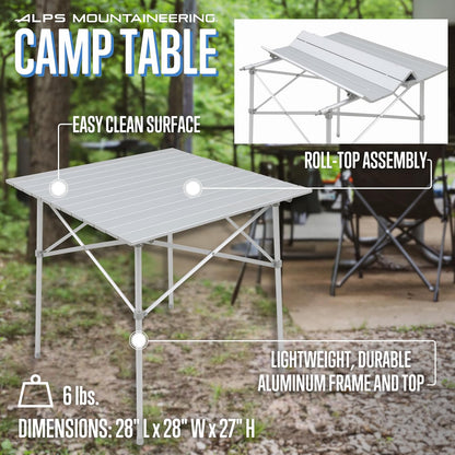 ALPS Mountaineering Mesa de Camping, Color Plateado