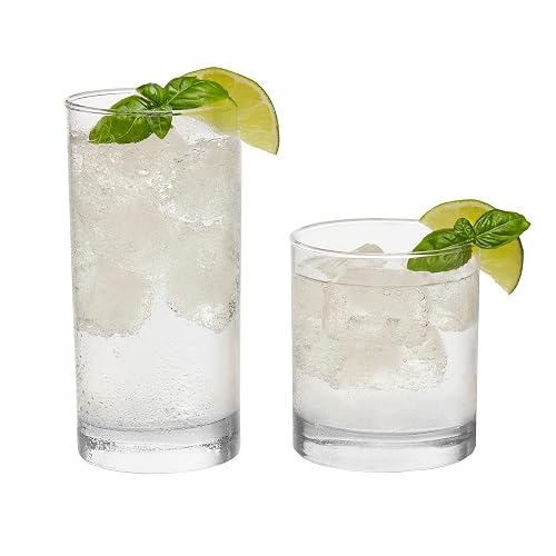 Libbey Juego de 24 Vasos de Vidrio Province de 449 ml y 329 ml
