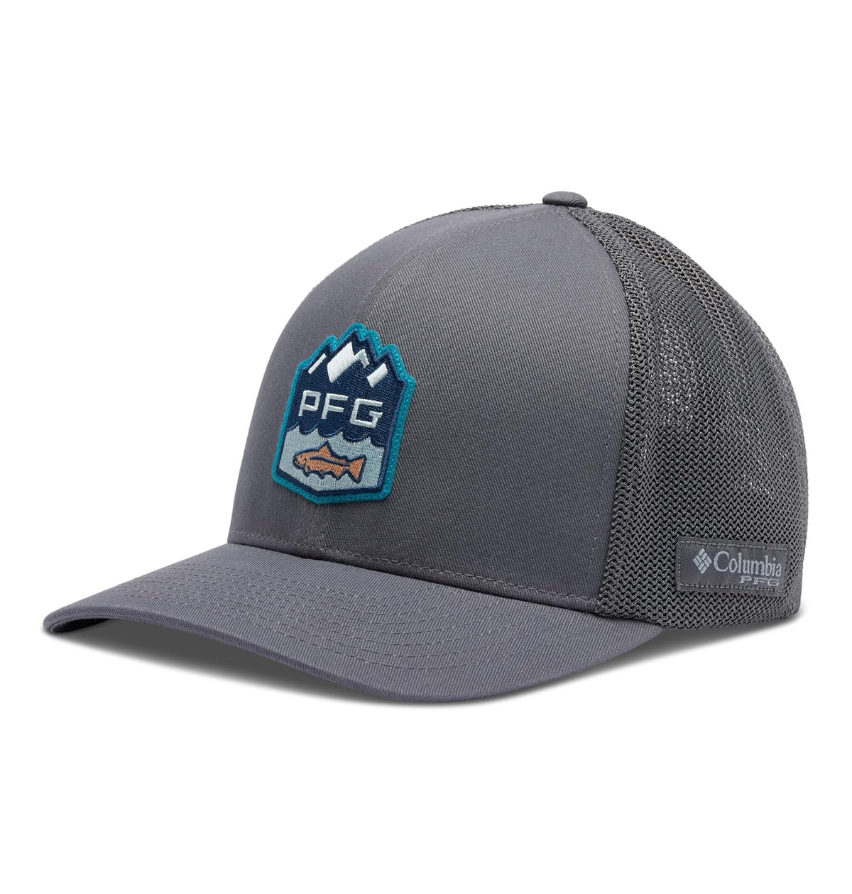 Columbia PFG Patch Mesh Ball Cap Tapa Unisex Adulto - 2XL - Parche gris ciudad - caído