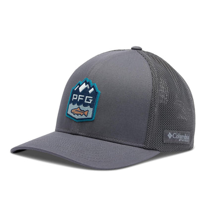 Columbia PFG Patch Mesh Ball Cap Tapa Unisex Adulto - 2XL - Parche gris ciudad - caído