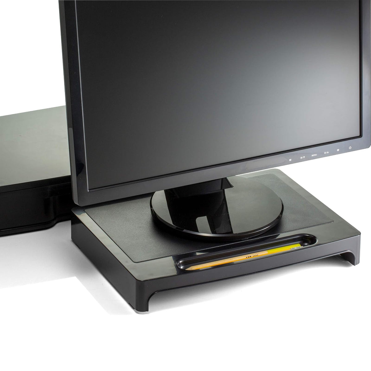 Officemate 2200 Series Executive 22502 - Soporte para monitor con cajón, color negro