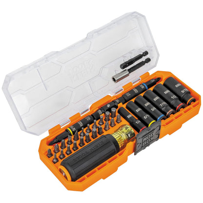 Klein Tools 32502HD Desarmador Multipuntas y Dados de Impacto con 41 Piezas KNECT